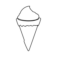 Delicious ice cream icon vector illustration graphic design