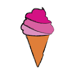 Delicious ice cream icon vector illustration graphic design