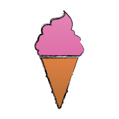 Delicious ice cream icon vector illustration graphic design