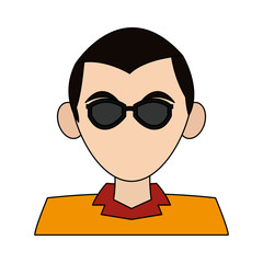 man with sunglasses icon image vector illustration design 