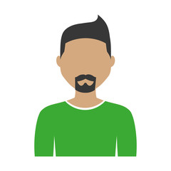 man avatar icon over white background. colorful design. vector illustration