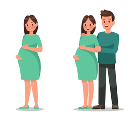 pregnant woman character vector design