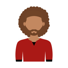 man avatar icon over white background. colorful design. vector illustration