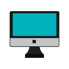 desk computer icon image vector illustration design 