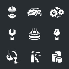 Vector Set of Scrap processing Icons.