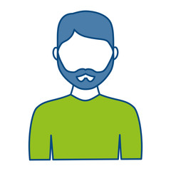man avatar  icon over white background. colorful design. vector illustration