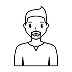 happy man cartoon icon over white background. vector illustration