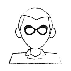 man with glasses icon image vector illustration design 