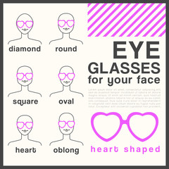 Eyeglasses Frame Type : Vector Illustration