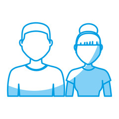 man and woman icon over white background. vector illustration