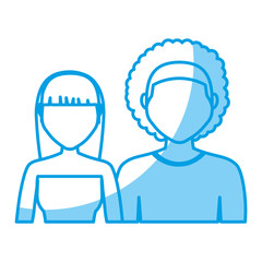 man and woman icon over white background. vector illustration