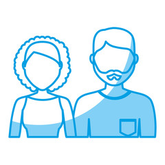 man and woman icon over white background. vector illustration