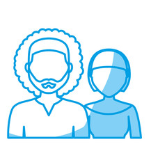 man and woman icon over white background. vector illustration