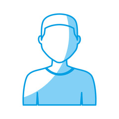 man avatar icon over white background. vector illustration