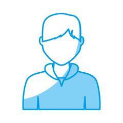 man avatar icon over white background. vector illustration