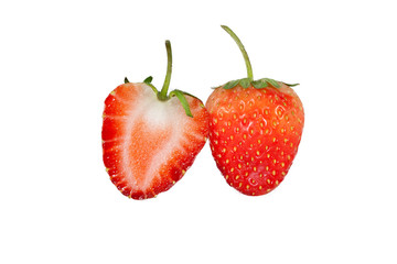 fresh strawberry isolated on white background