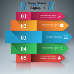 Business Infographics origami style Vector illustration.