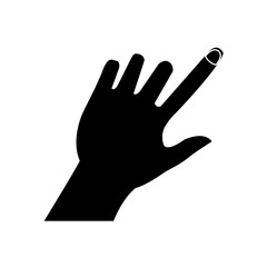 hand pointing with index finger icon image vector illustration design 