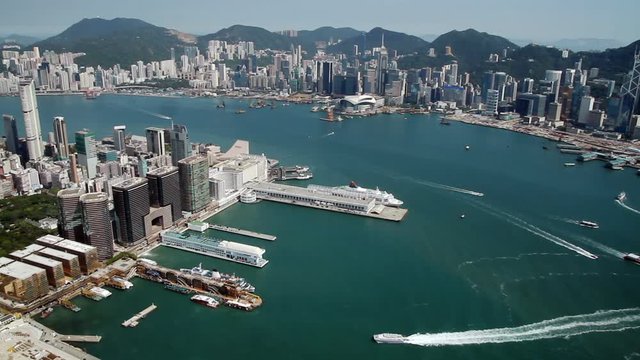Hong Kong Victoria Harbor City skyline