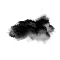 Obraz premium Cloud over white background