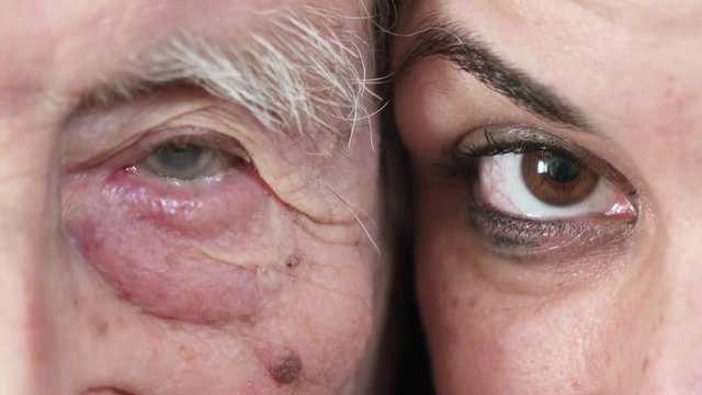  Generation Portrait: Grandfather And GranDaughter eyes