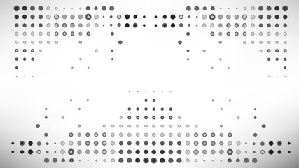 Vector illustration multiple grey dot abstract background