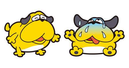 黄色い犬のキャラクター、ブル