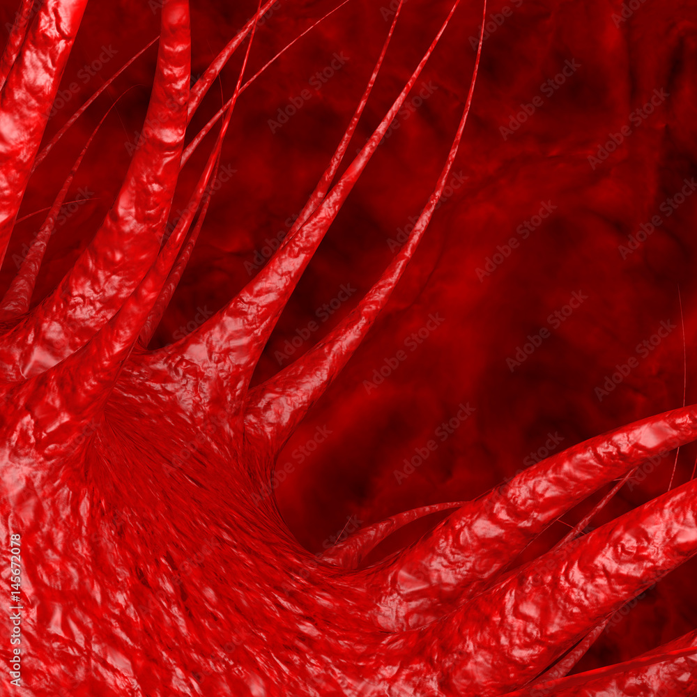 Poster abstract virus, bacteria or microbe. 3d rendering