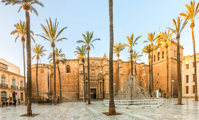 Plaza de la Catedral in Almeria - obrazy, fototapety, plakaty