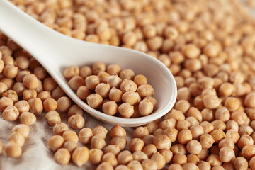 soy beans on wooden table