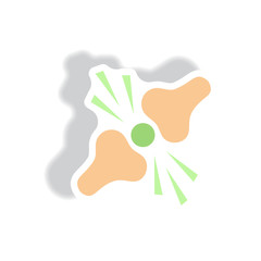 Obraz premium stylish icon in paper sticker style problems joints