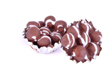 Pop chocolate on white backgournd