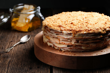 homemade honey cake according to the traditional recipe