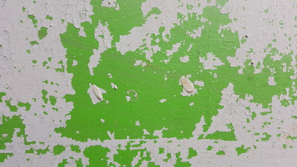Remains of old paint on the painted surface