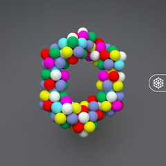 3D Molecule Structure. Futuristic Technology Style. Vector illustration for Marketing and Presentation. Network Design.