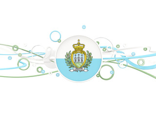 Flag of san marino, circles pattern with lines