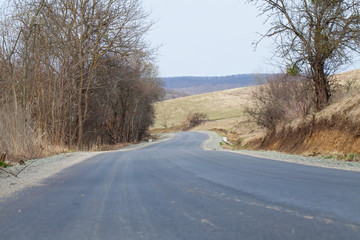 Rural driveway in Transylvania, Romania