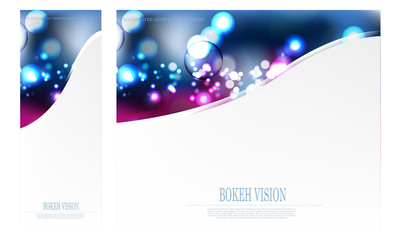 Vector abstract bokeh vision pick design template