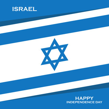 Israel Independence Day greeting card. Vector illustration.