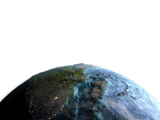 Fototapeta premium South Africa from space in the morning