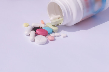 pills and medicine on a background