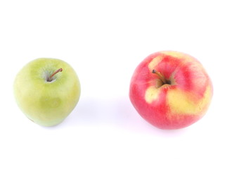 Apple on white background