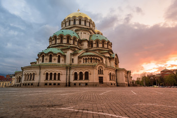 Fototapeta na wymiar Alexander Nevsky Cathedral in Sofia, Bulgaria
