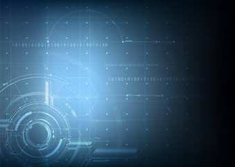 Abstract technological future blueprint vector background