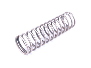 Metal spring on a white background