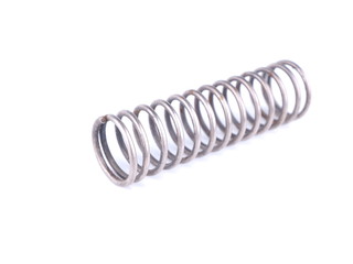 Metal spring on a white background