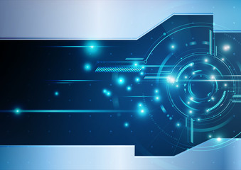 Abstract technological future interface template vector