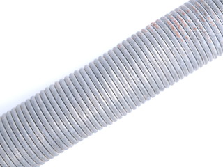Metal spring on a white background