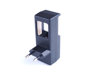 Battery charger for white background