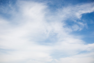 Beautiful a group of clouds in the blue sky during the sun shin background.